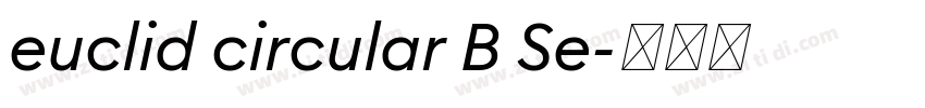 euclid circular B Se字体转换